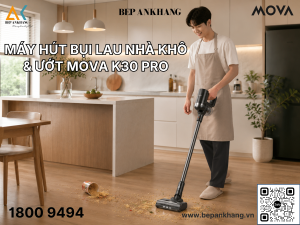 Máy hút bụi lau nhà khô và ướt Mova K30 Pro